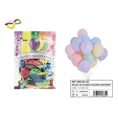 GLOBOS PASTEL 100U