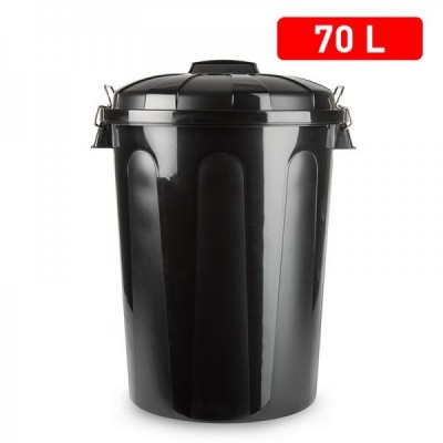 CUBO BASURA 70 L NEGRO