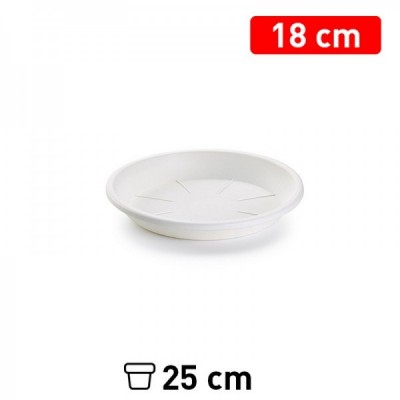 PLATO MACETA 18 CM BLANCO