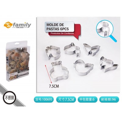 MOLDE DE GALLETAS 6PCS