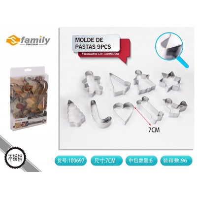 MOLDE DE GALLETAS 9PCS