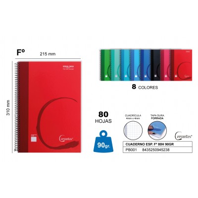 CUADERNO A4 80H 90GR...