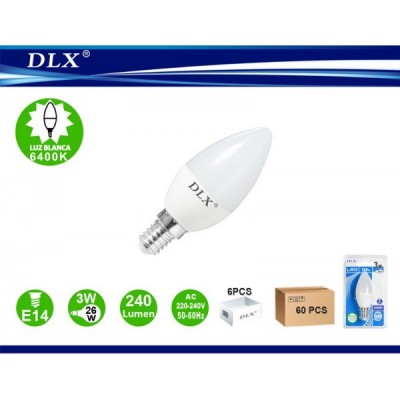 LED.C37 E14 3W 6/u