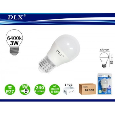 LED.G45 E27 3W 6/u