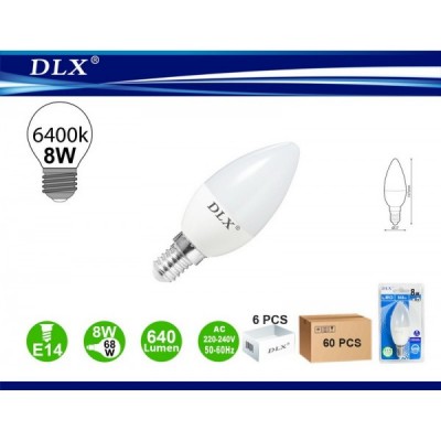 LED.C37 E14 8W 6/u