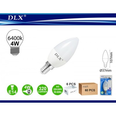 LED.C37 E14 4W 6/u