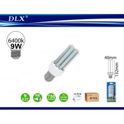 LED.3U E27 9W 12/u